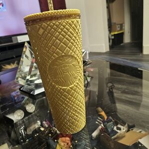 Starbucks Vibrant Yellow Geometric Tumbler